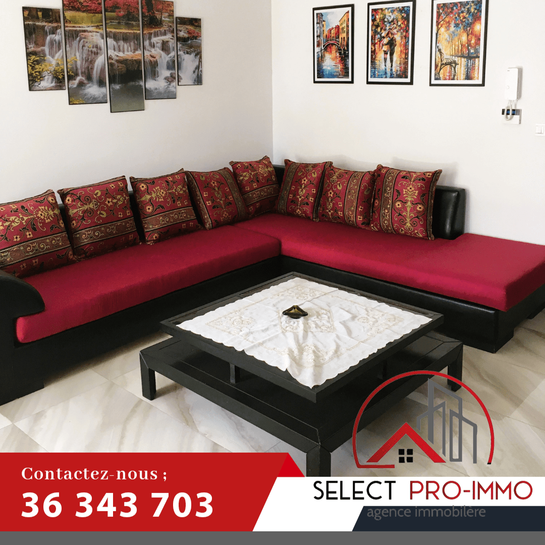 Appartement S+1 meublé de 59 m² à AFH Mrezga – 857a