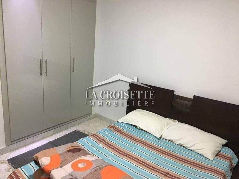 location un appartement en s+1 meublé situé dans une résidence gardée à cité les palmeraies, l’aouina