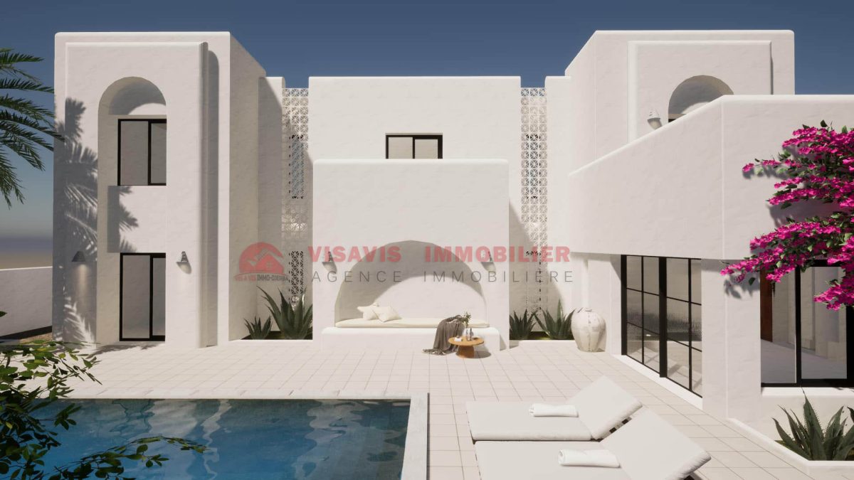 CONSTRUCTION CLÉ EN MAIN – VILLA AVEC PISCINE ZU DJERBA – RÉF P691