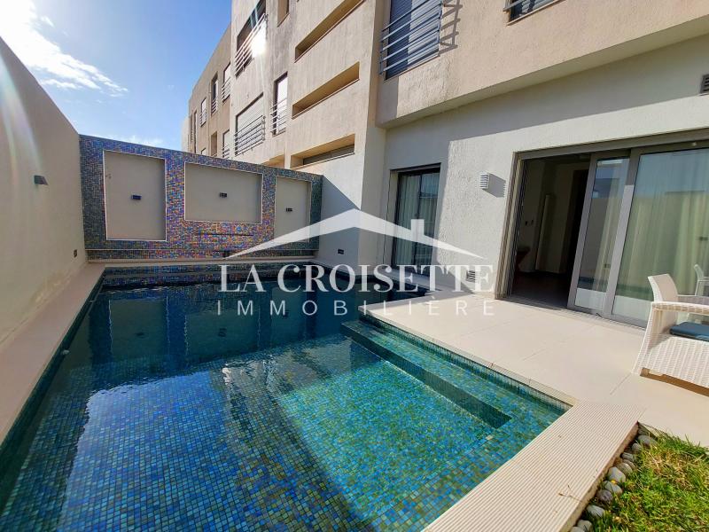 Appartement S+1 avec terrasse et piscine à Gammarth MAV1650