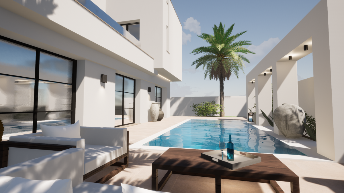 Construire une villa avec piscine à Djerba en Tunisie ZU