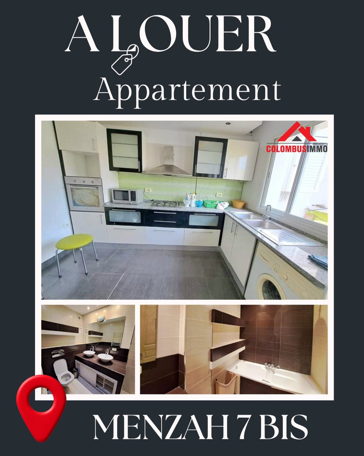 Appartement S2 à Menzah 7Bis