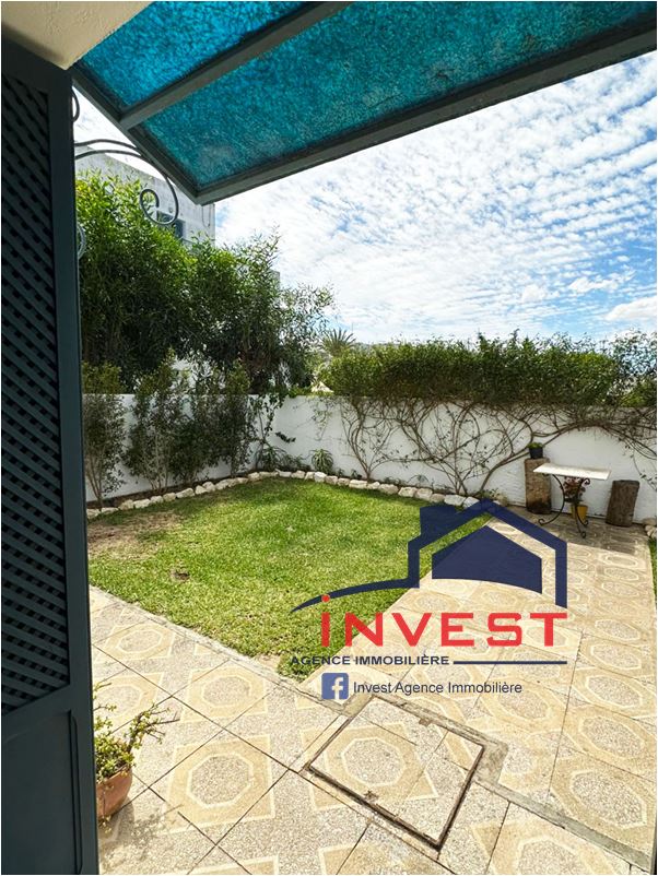 Appartement S3 meublé avec jardin à Gammarth