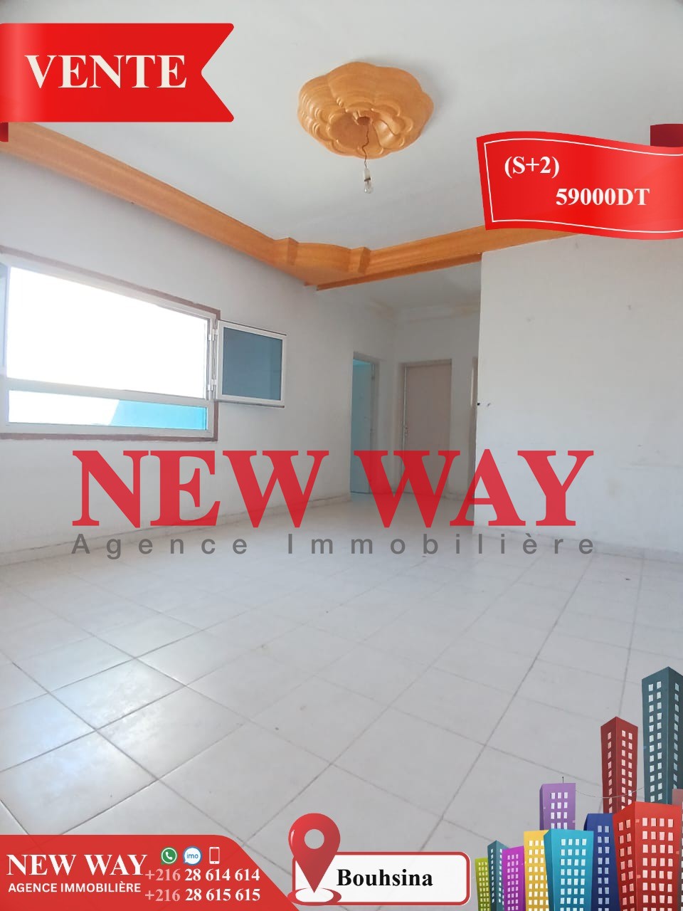 Appartement (S+2) à Bouhsina