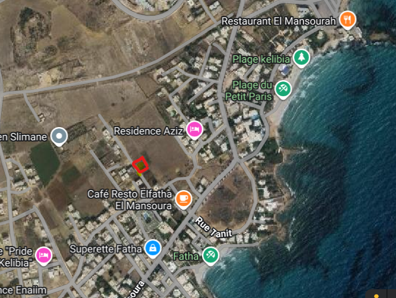 Terrain à kélibia Mansoura plage
