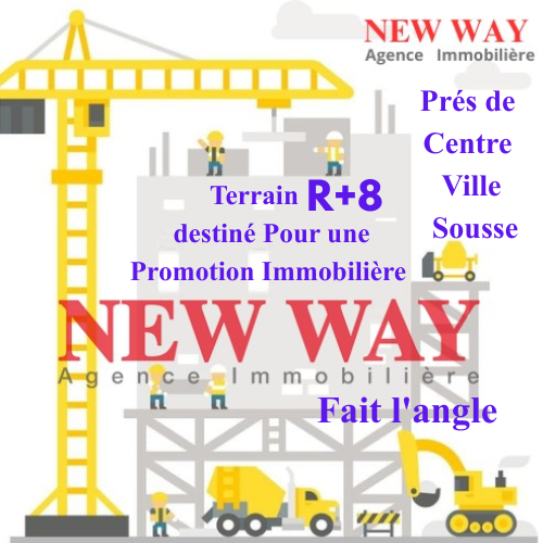 Terrain Fait l&rsquo;angle à Sousse, destiné Pour une Promotion Immobilière Prés de Centre Ville