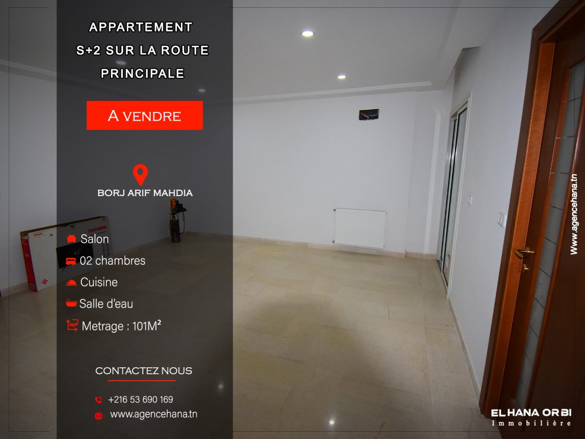 à vendre s+2 à borj arif mahdia neuf
