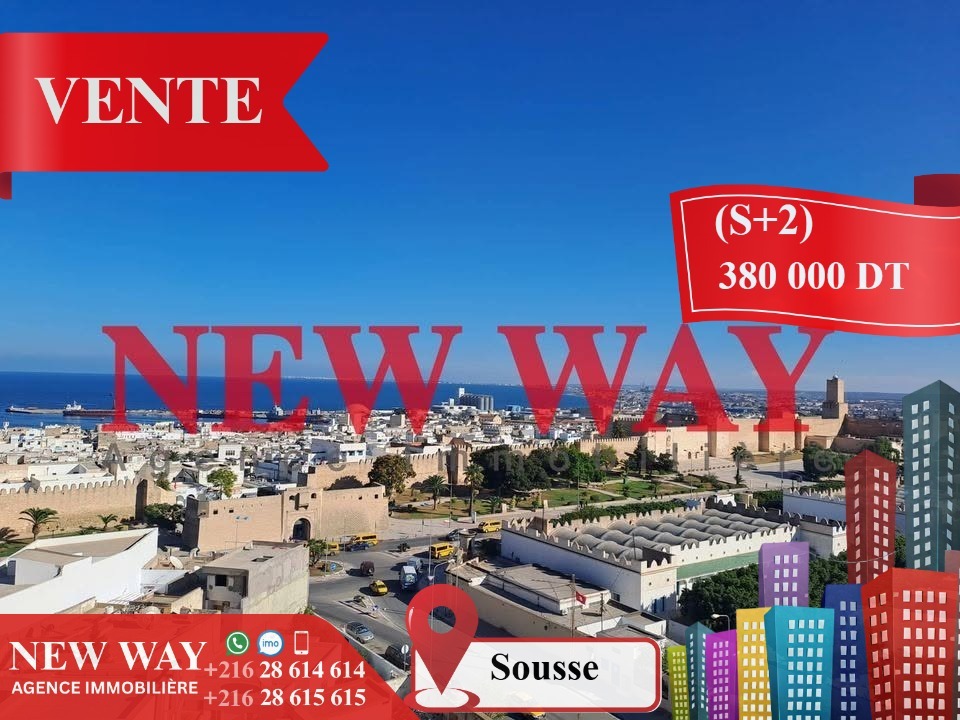 (S+2) à Sousse Vue sur Mer avec Place de Parking